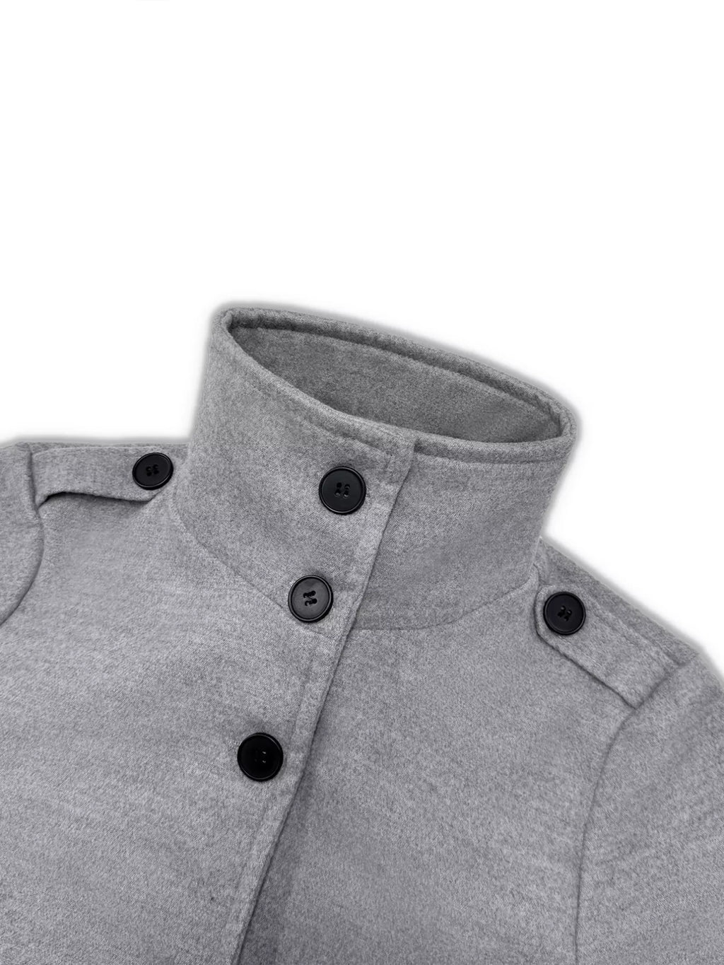 Button-Down Longline Coat with Belt
