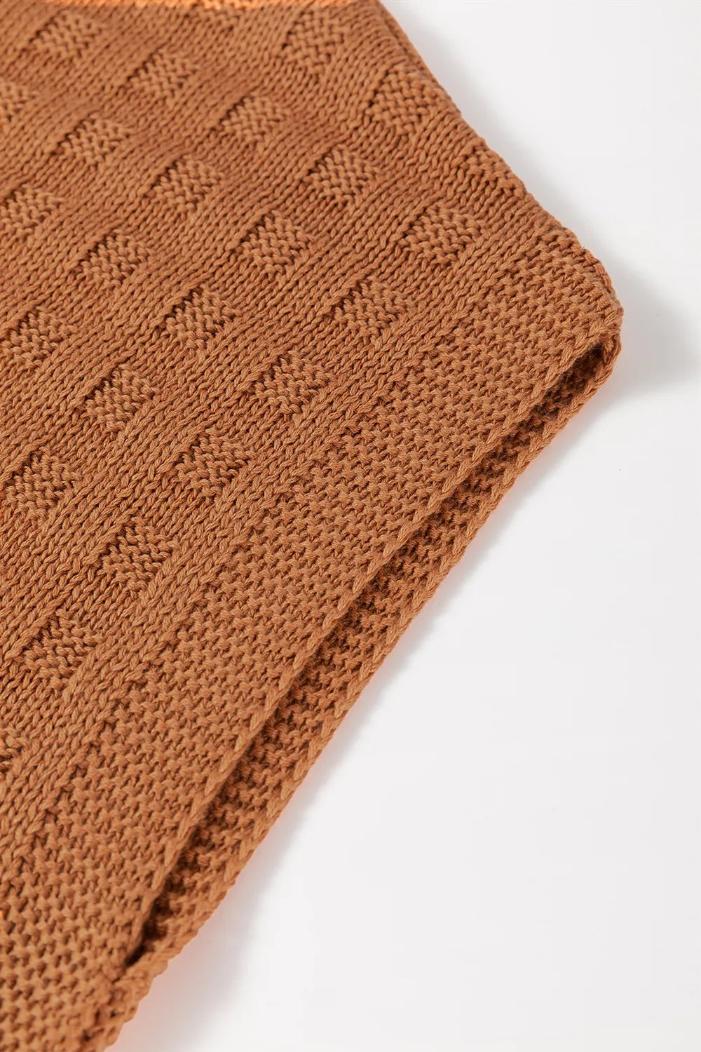 Textured Pattern Round Neck Sweater Vest