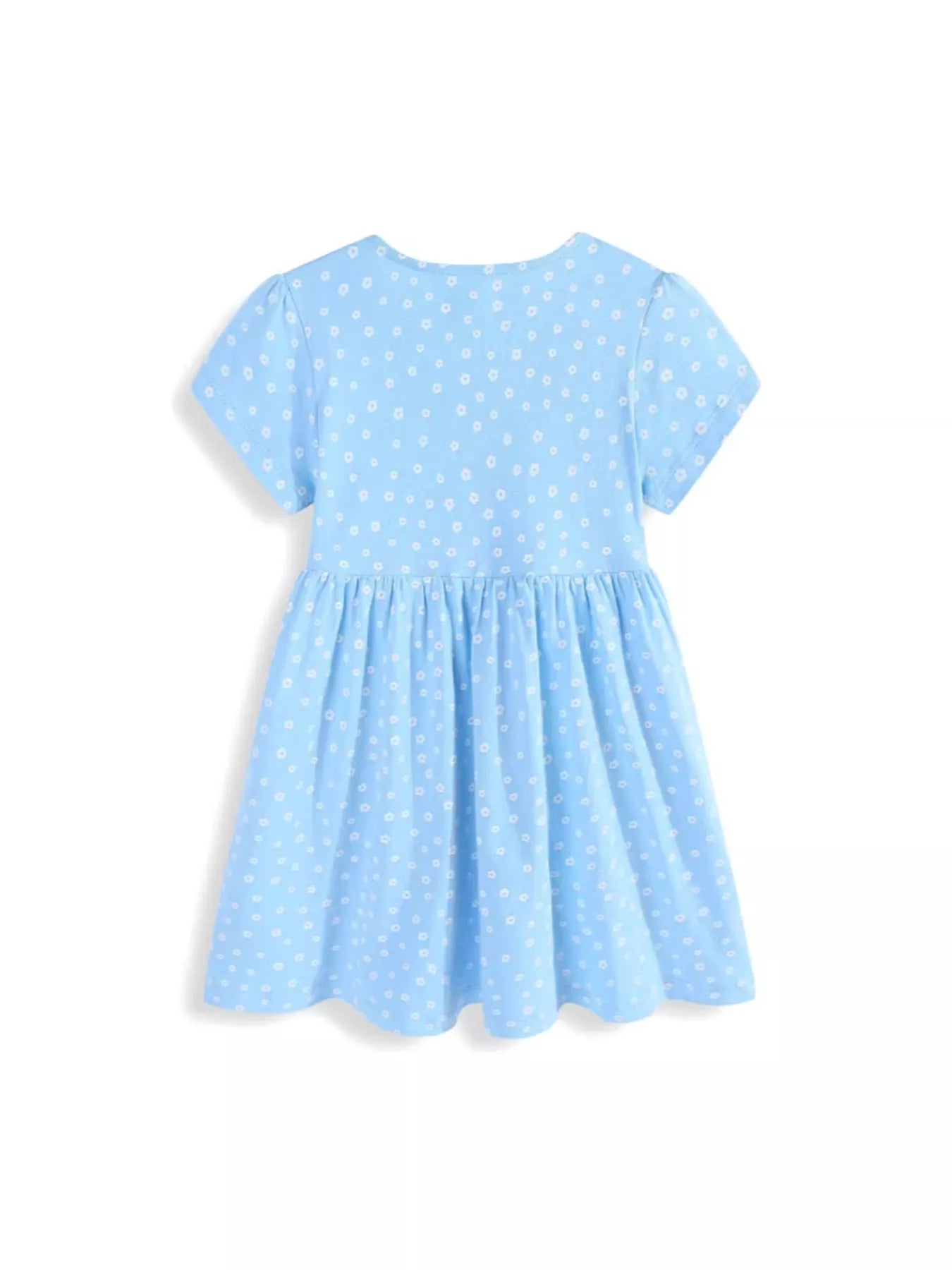 Children's Embroidered Floral Short Sleeve Dress