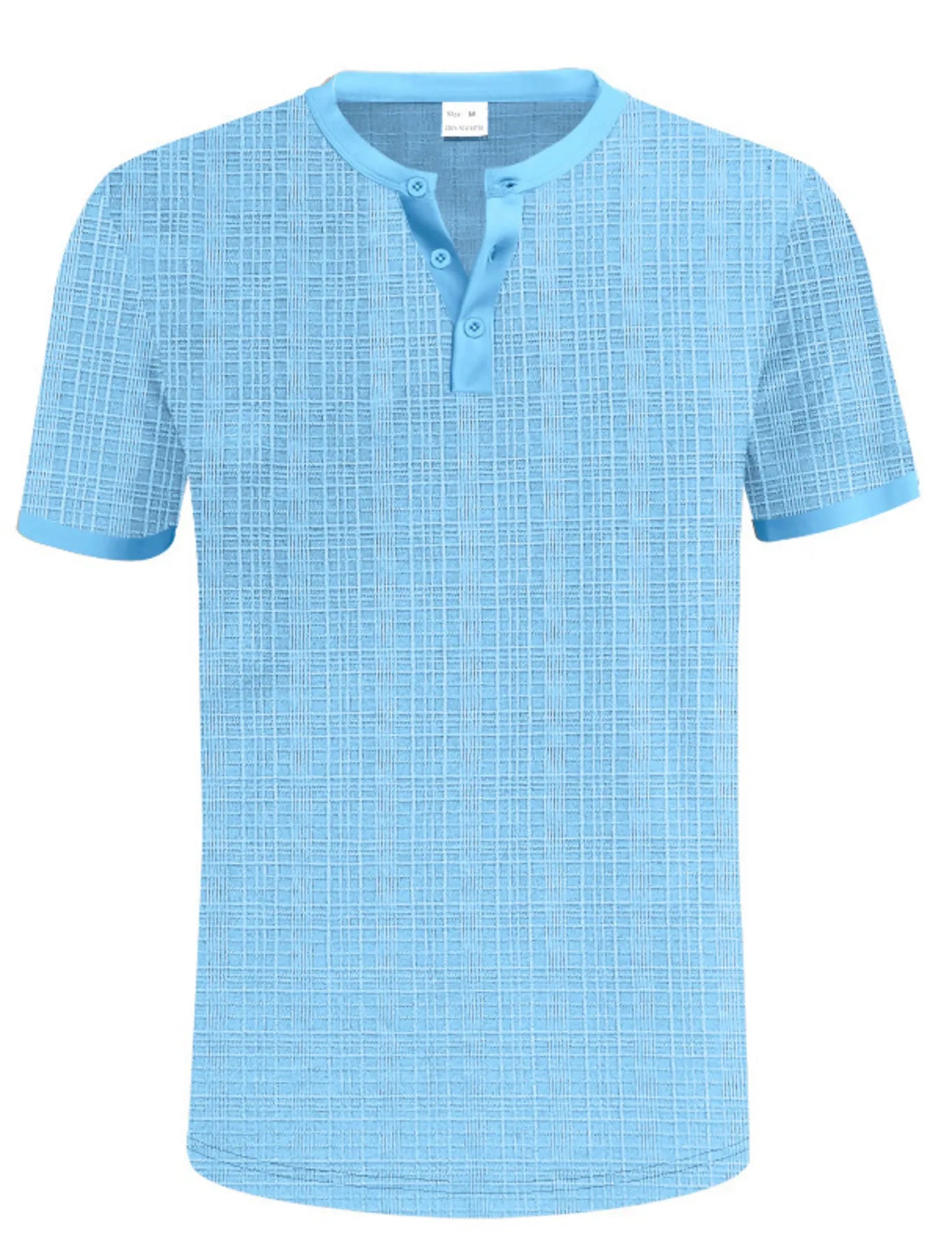 Men's Full Size Button Detail Short Sleeve Top Plus Size