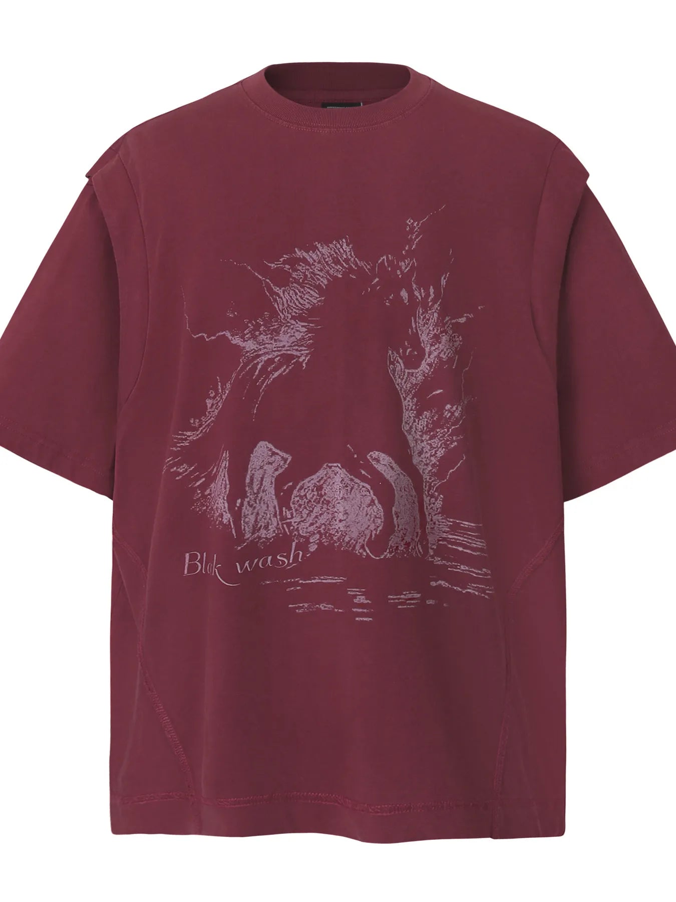 Men's Wash Graphic Round Neck T-Shirt