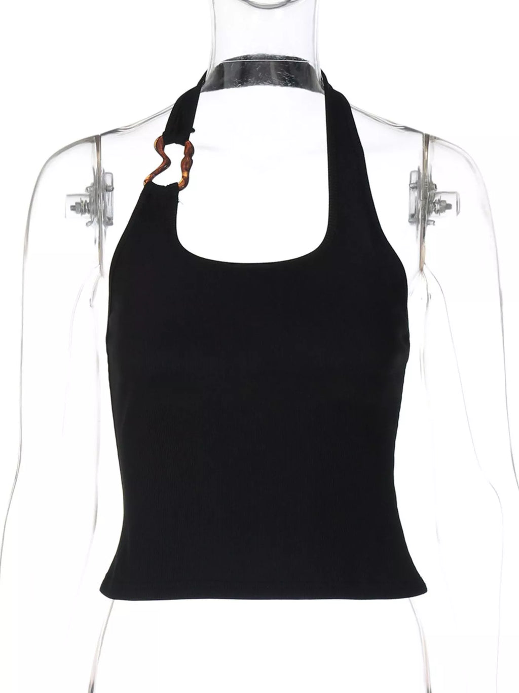 Ribbed Halter Neck Tank