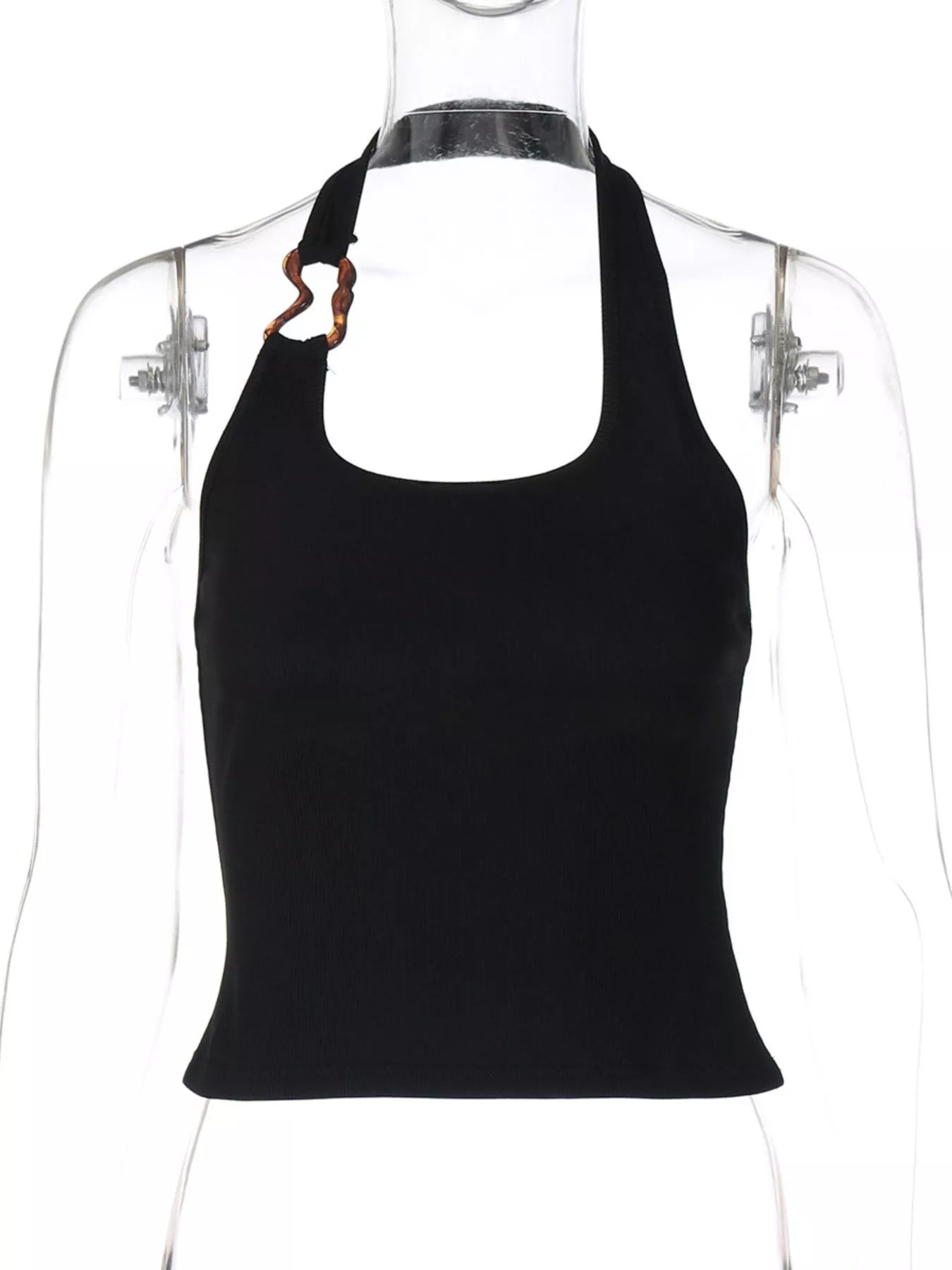 Ribbed Halter Neck Tank