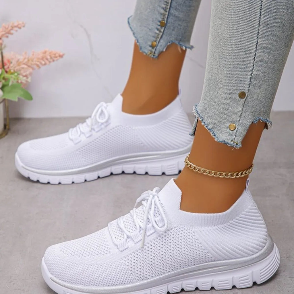 Breathable Mesh Lace Up Athletic