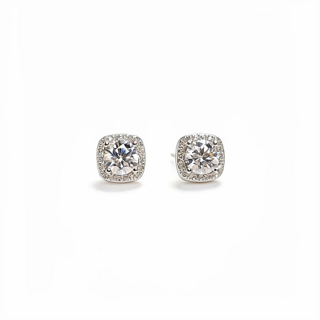1 Carat Moissanite 925 Sterling Silver Stud Earrings