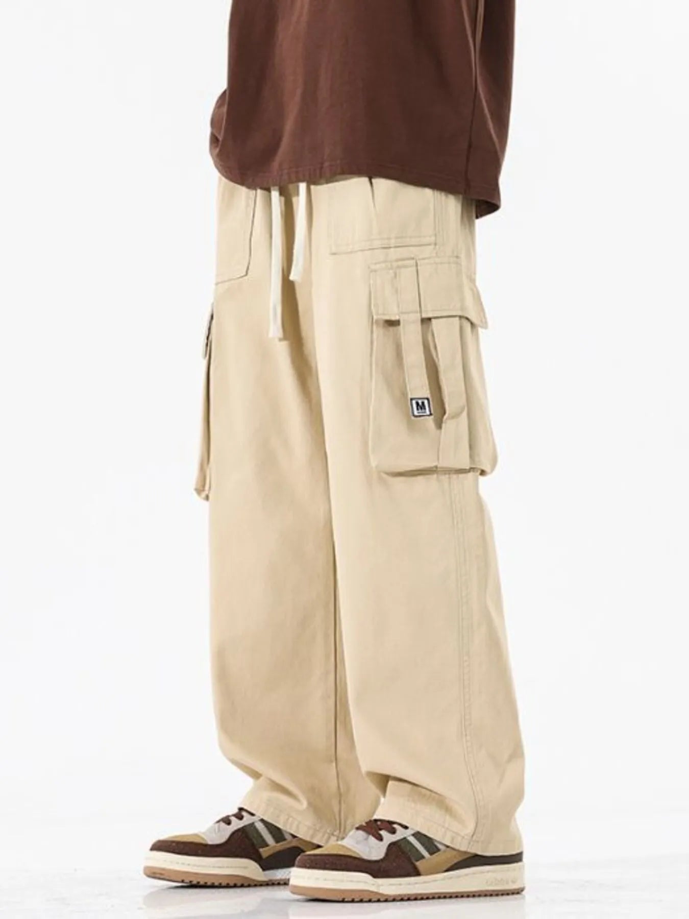 Men's Full Size Cargo Wide Leg Pants Plus Size