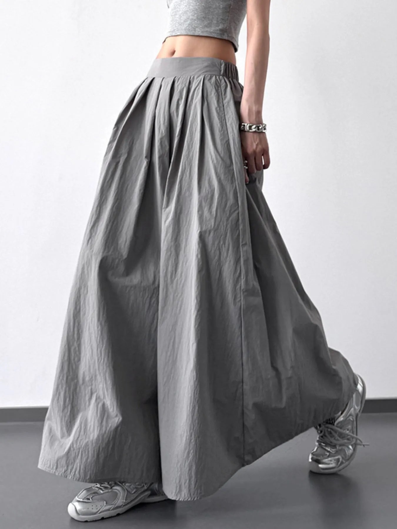 Pleated Maxi Skirt
