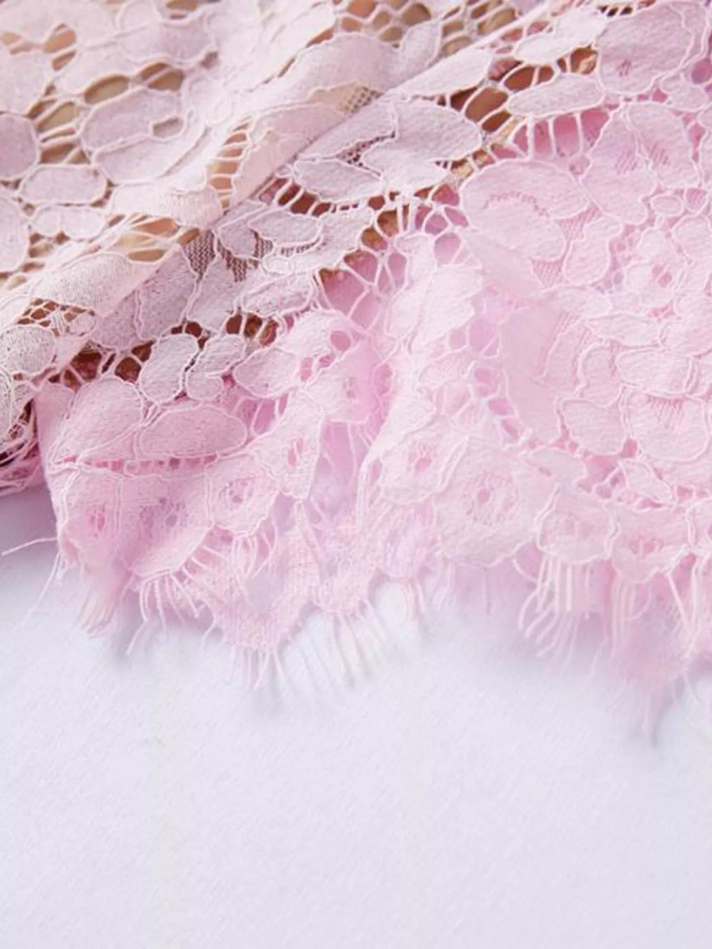 Lace Short Sleeve Mermaid Dress