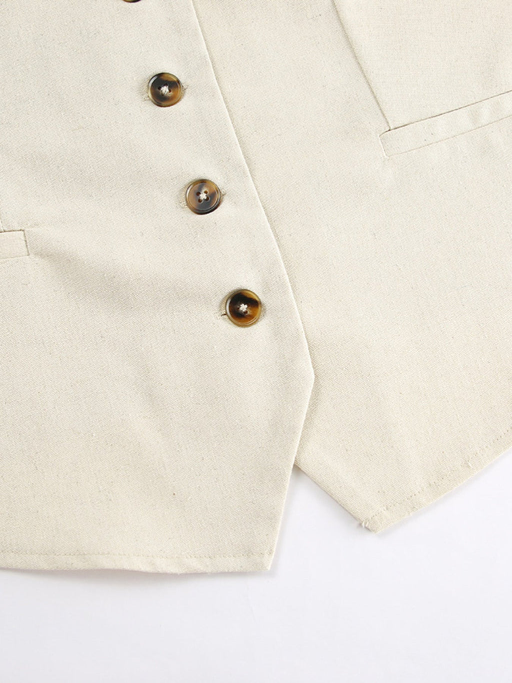 Button Up Vest and Shorts Set