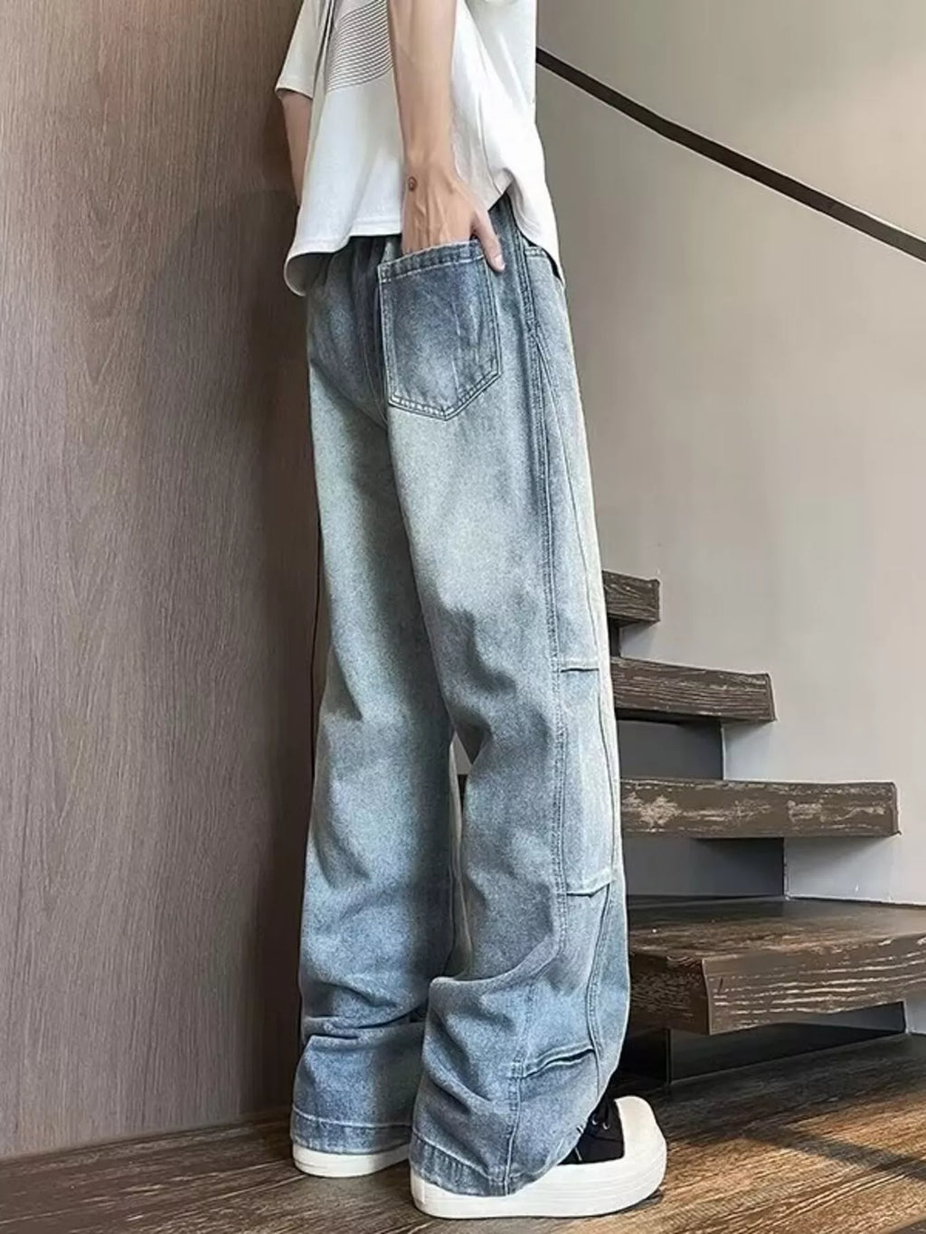 Men's Plus Size Wide Leg Jeans