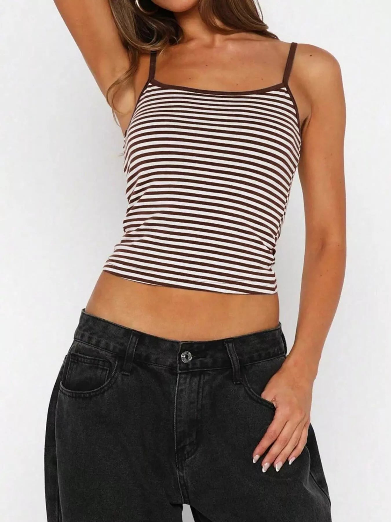 Striped Scoop Neck Cami