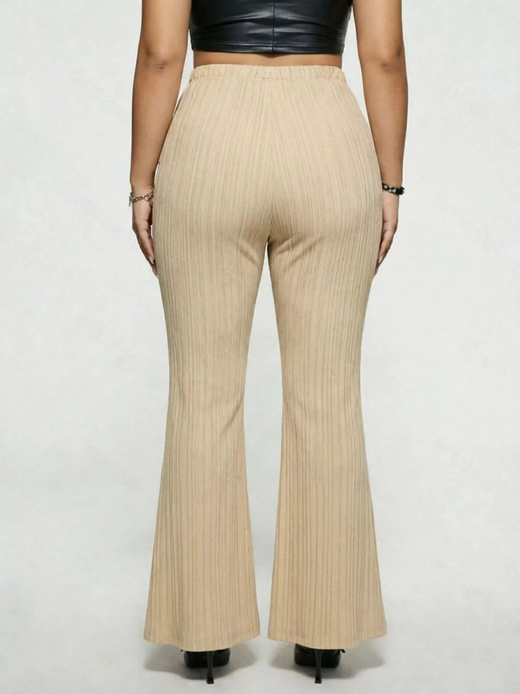 Plus Size High Waist Flare Pants