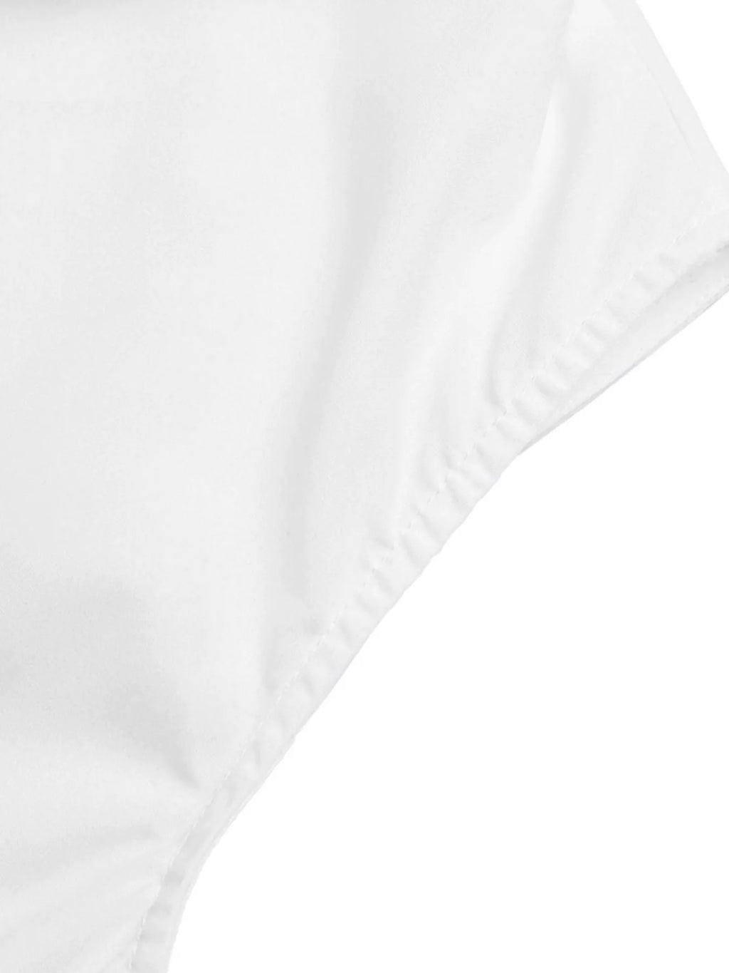 Contrast Bow Sleeveless Shirt Dress