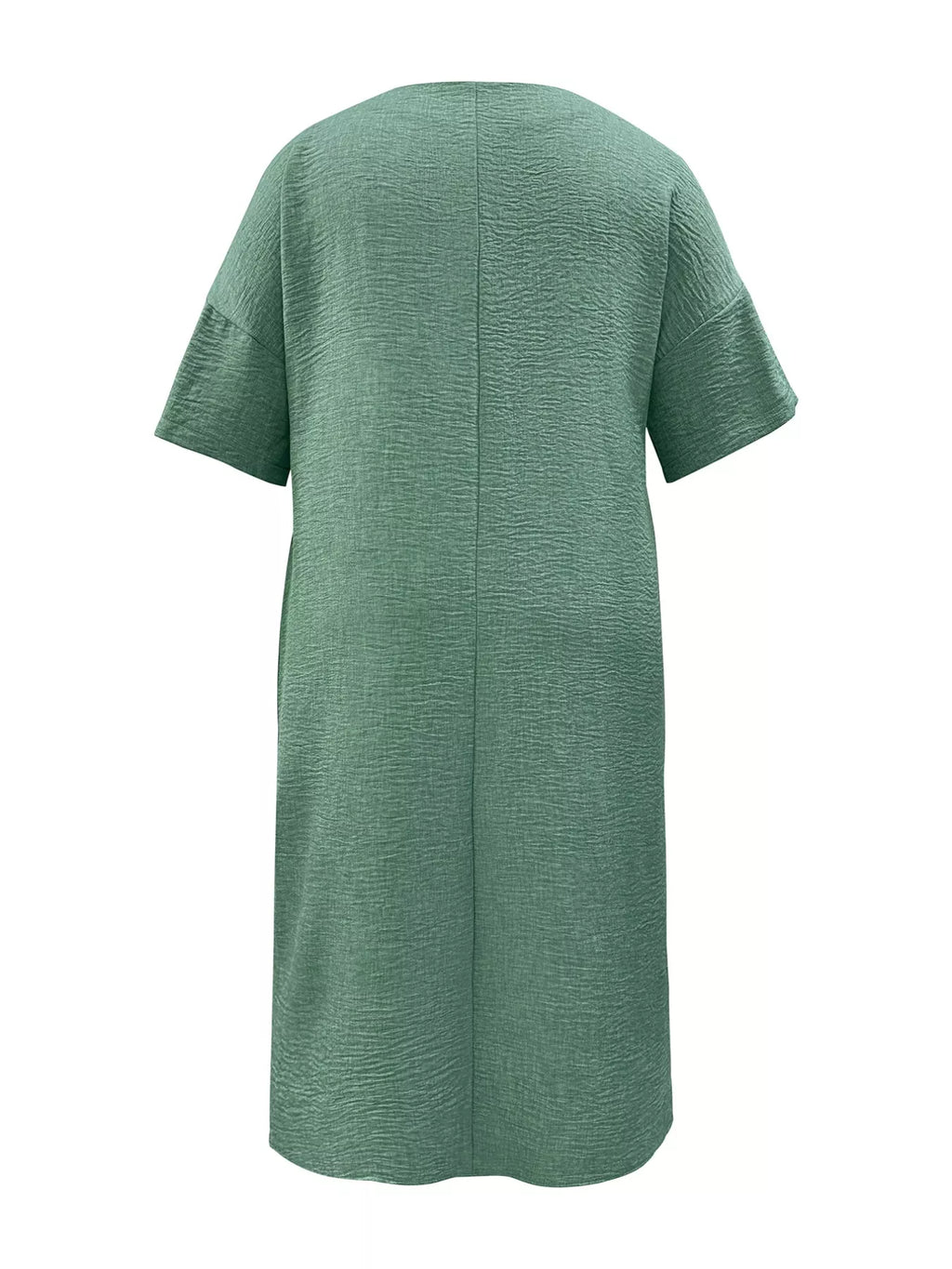 Plus Size V-Neck Half Sleeve Dress