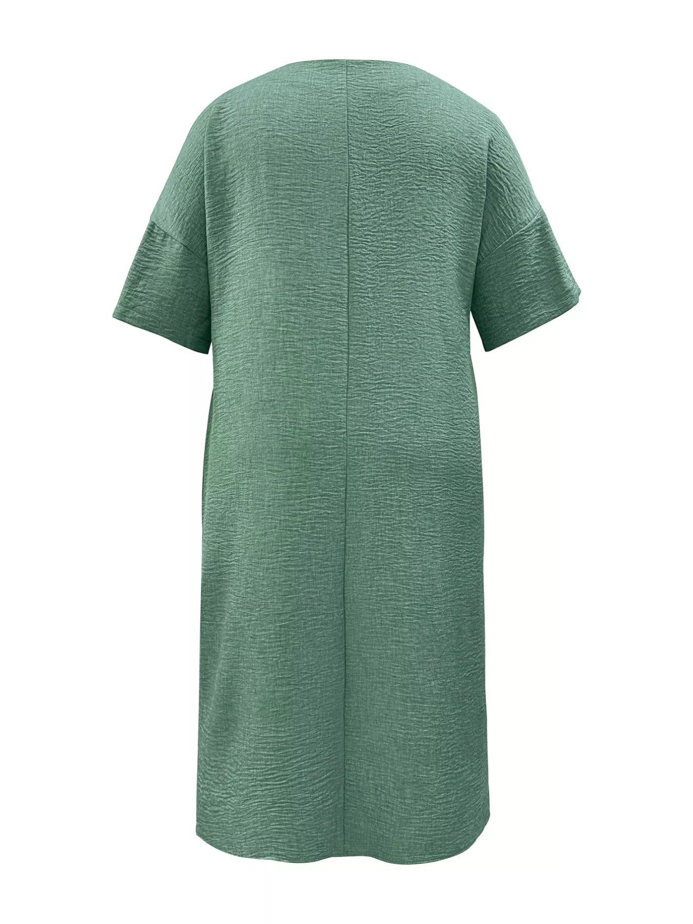 Plus Size V-Neck Half Sleeve Dress
