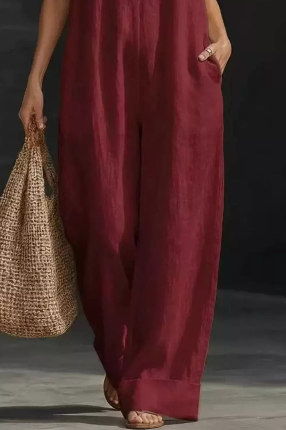 Sleeveless Wide Leg Jumpsuit