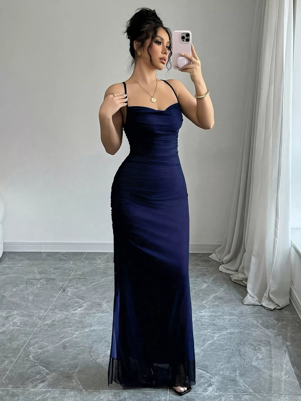 Sweetheart Neck Spaghetti Strap Maxi Dress