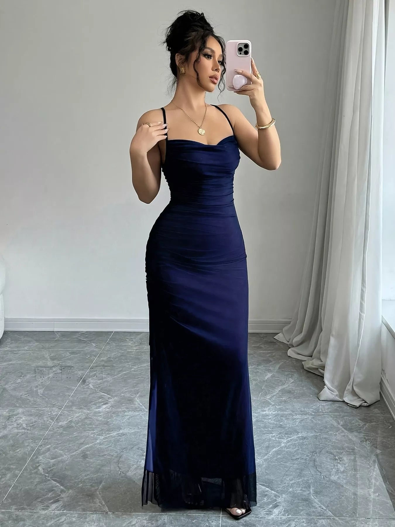 Sweetheart Neck Spaghetti Strap Maxi Dress