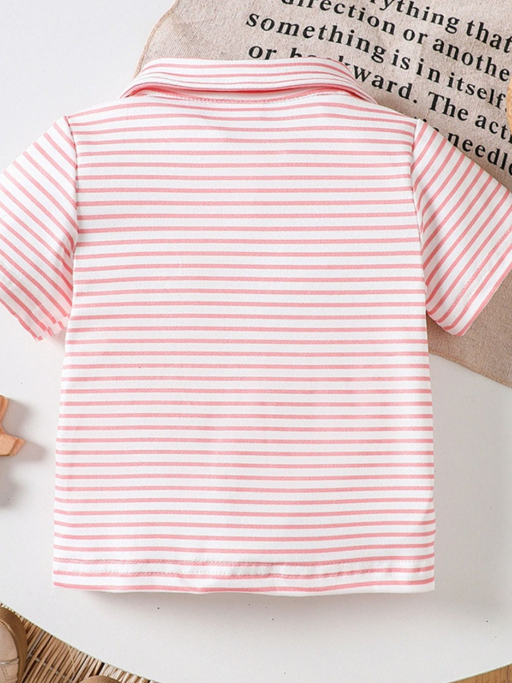 Children's Striped Embroidered Duck Polo