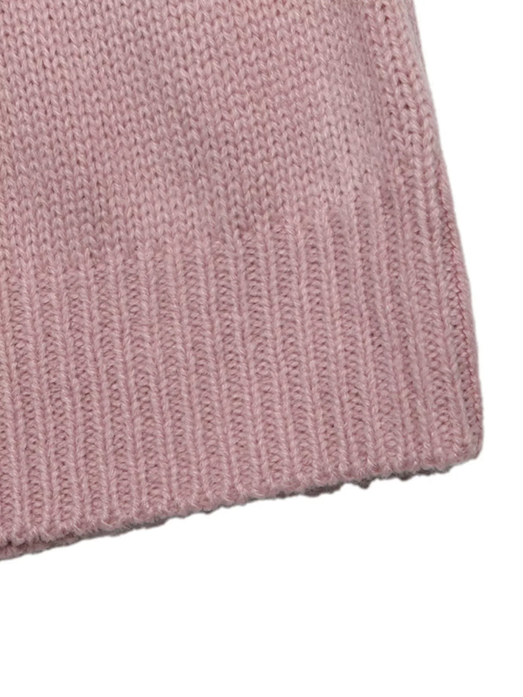 V-Neck Openwork Long Sleeve Sweater