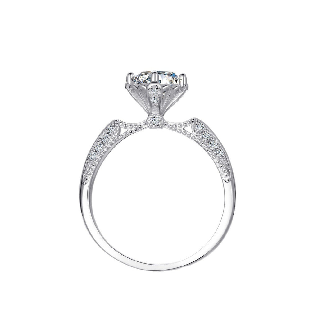 1 Carat Moissanite 925 Sterling Silver Ring