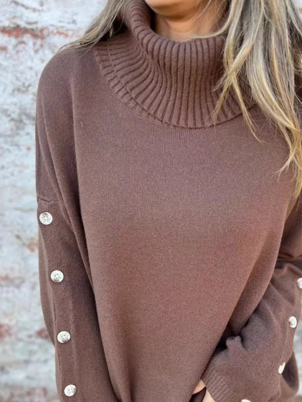 Full Size Turtleneck Long Sleeve Sweater Plus Size