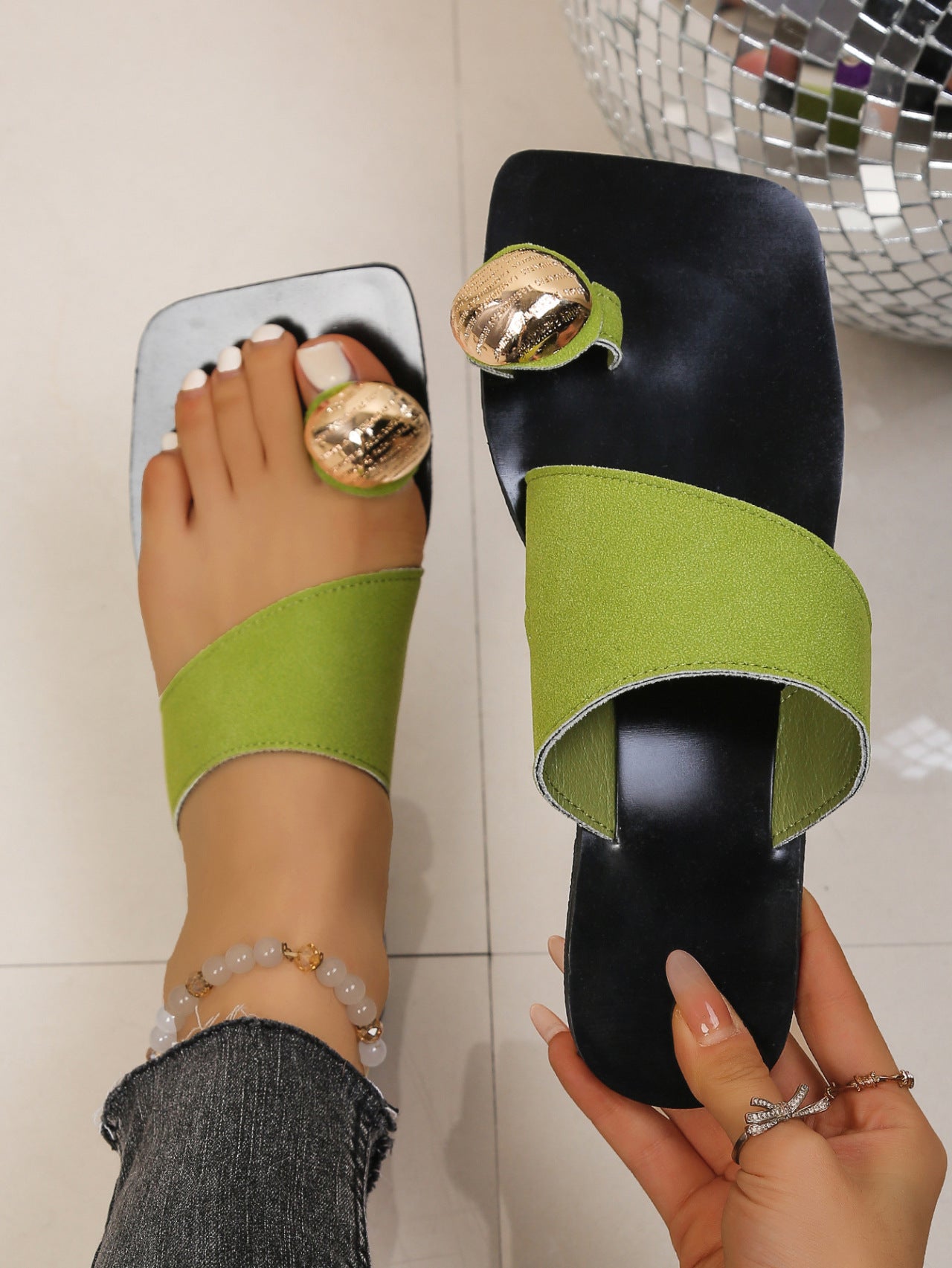 Toe Ring Flat Sandals