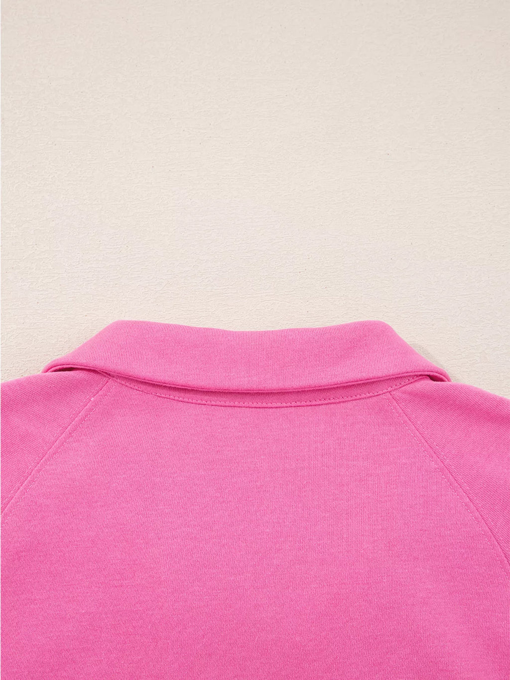 Solid Color Collared Pullover and Central Seam Pants Set