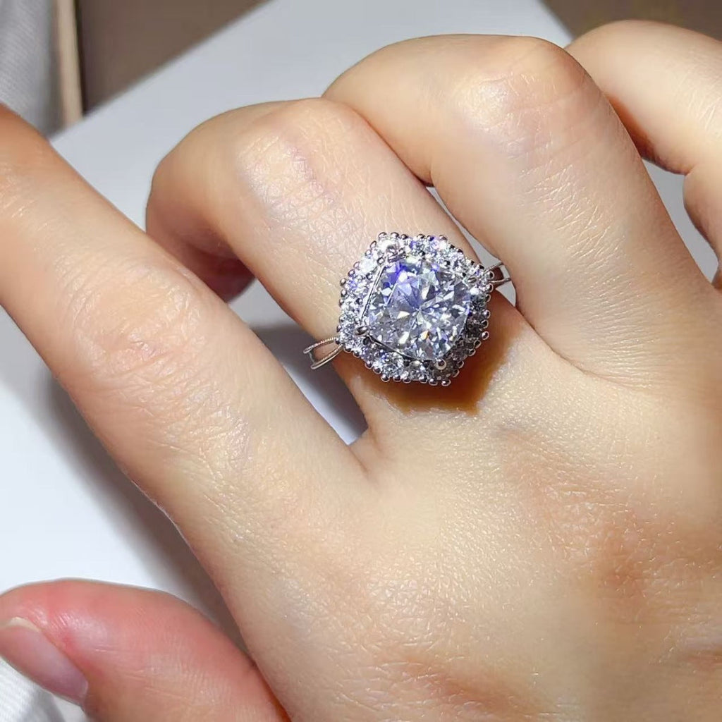 3 Carat Moissanite 925 Sterling Silver Ring