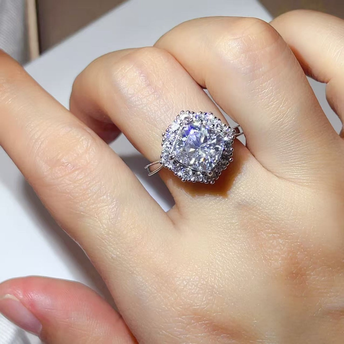 3 Carat Moissanite 925 Sterling Silver Ring