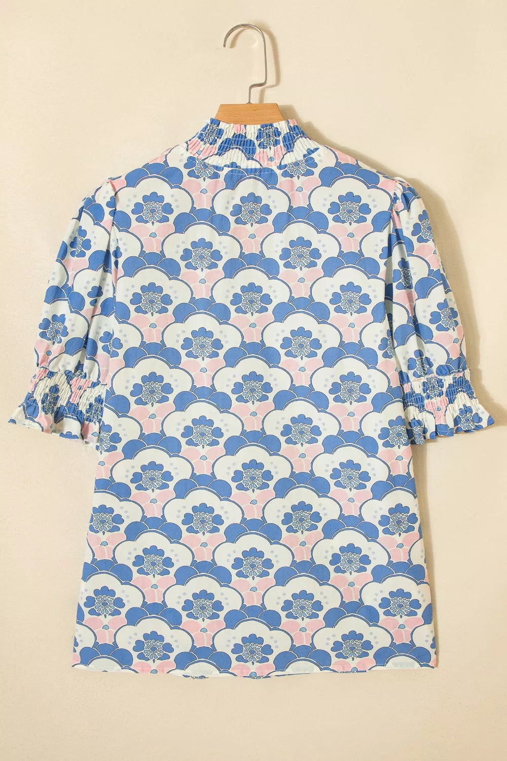 Floral Print Puff Sleeve Blouse