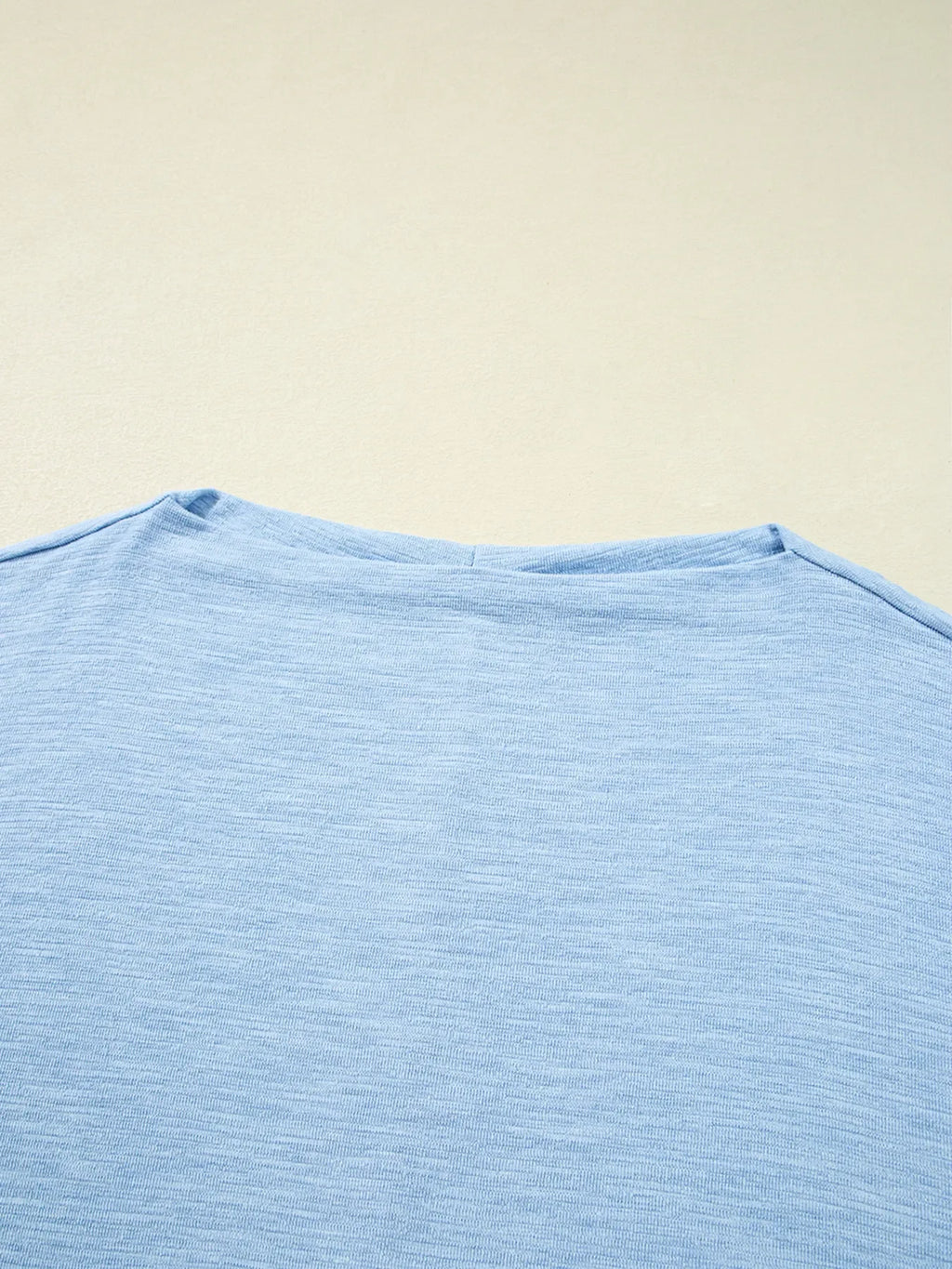 Solid Color Batwing Long Sleeve Top
