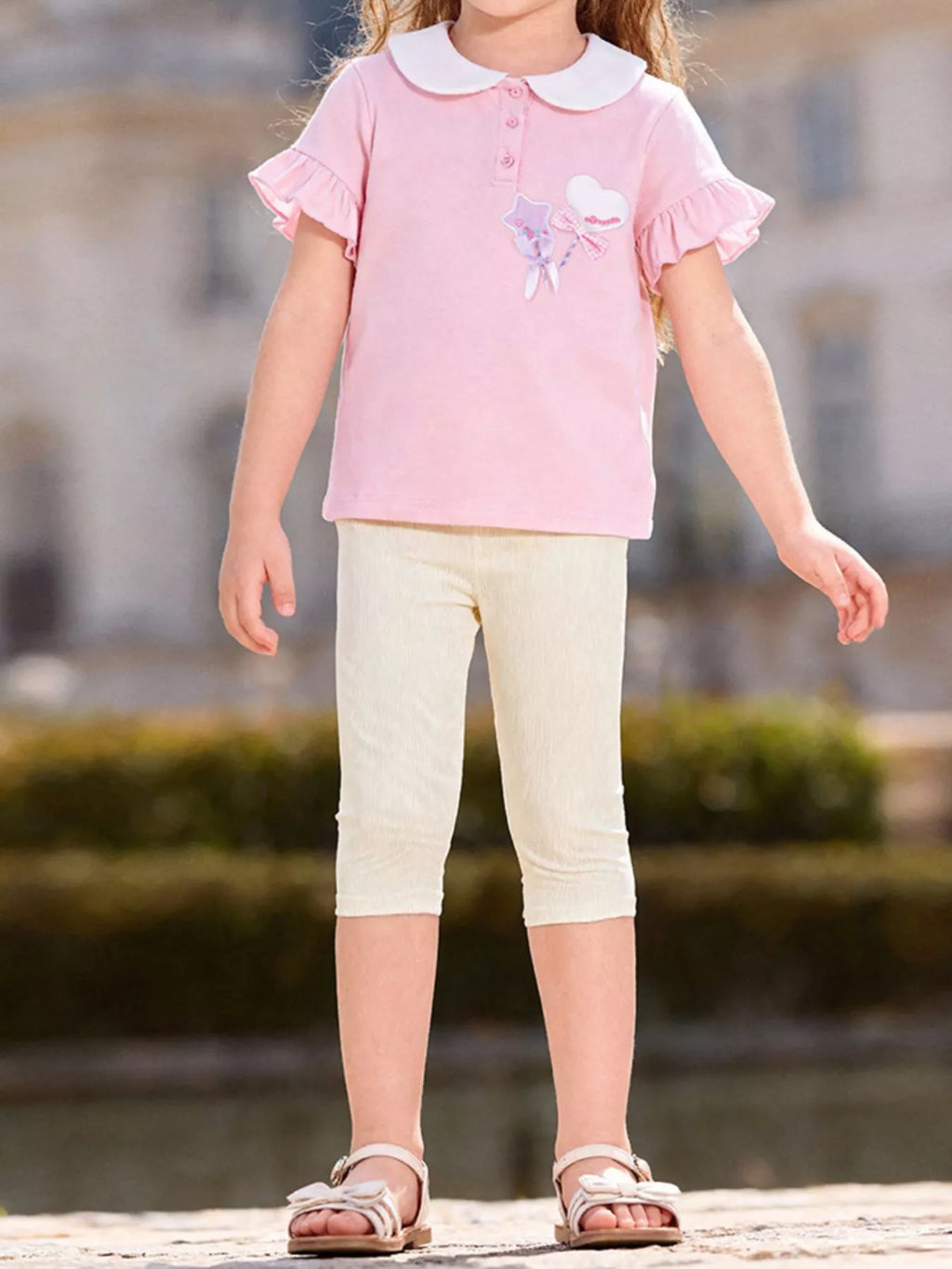 Children's Ruffled Top & Capri Pants Set
