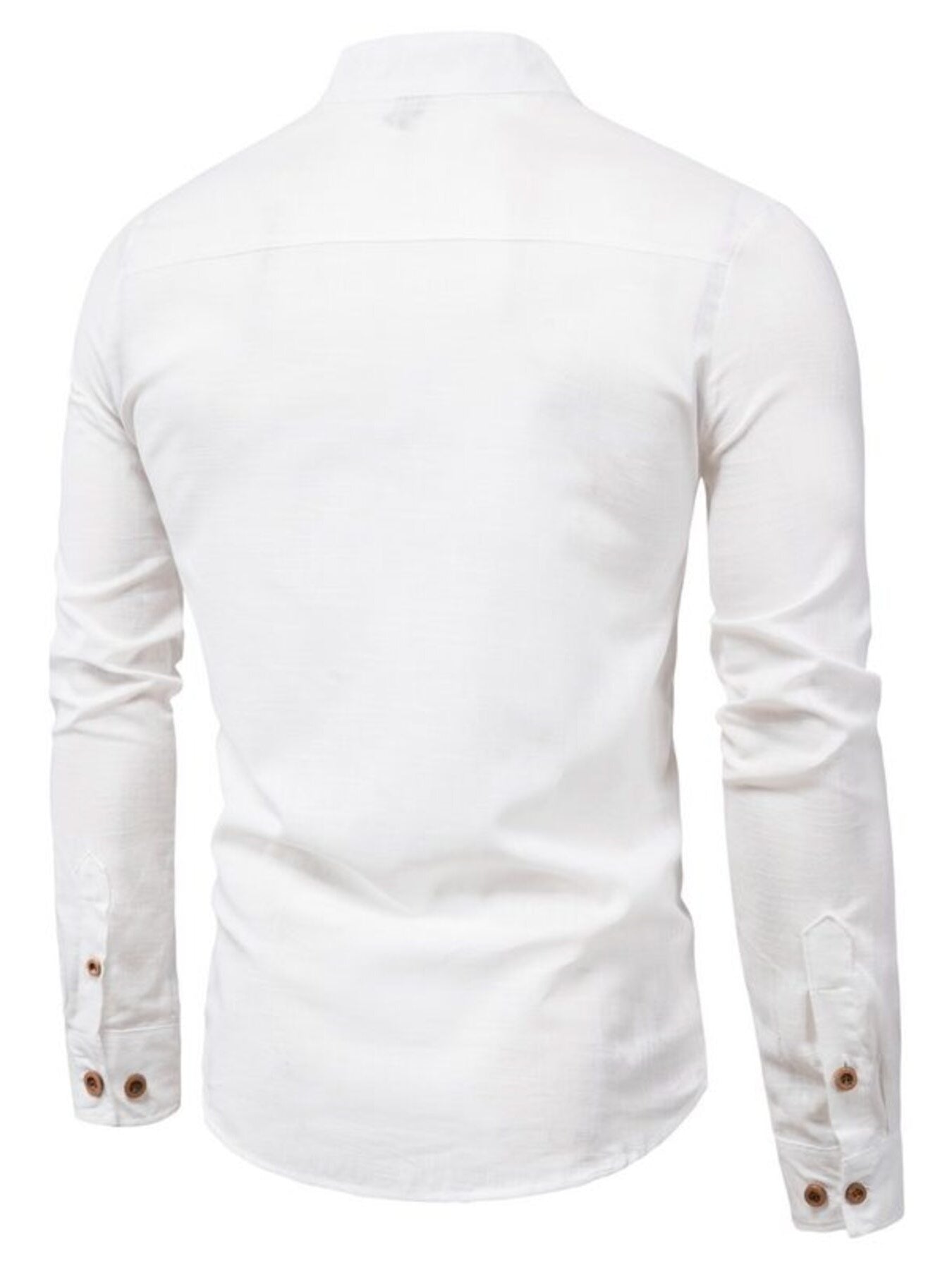 Men's Plus Size Button Detail Long Sleeve Shirt