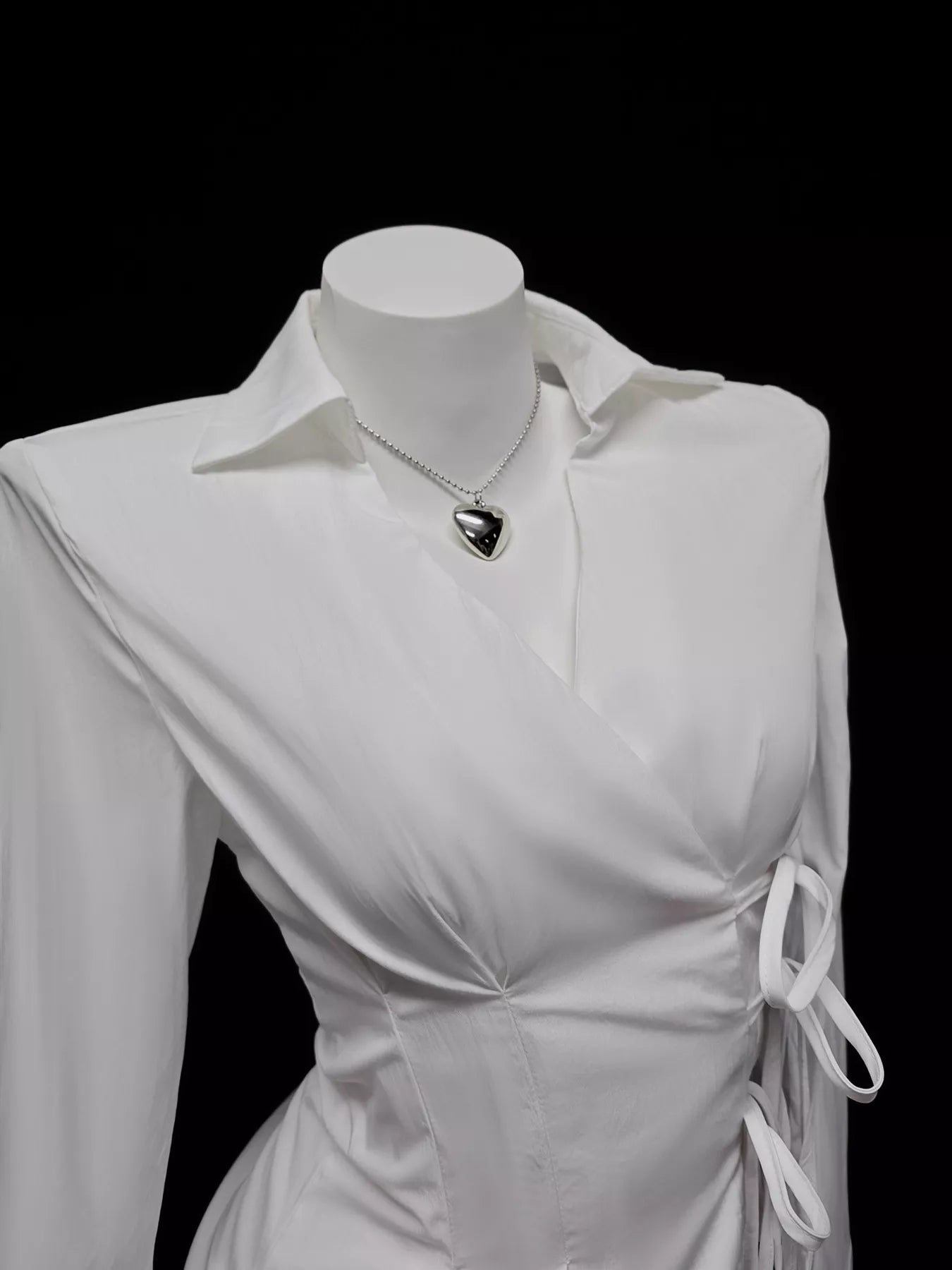 Side Tied Long Sleeve Shirt