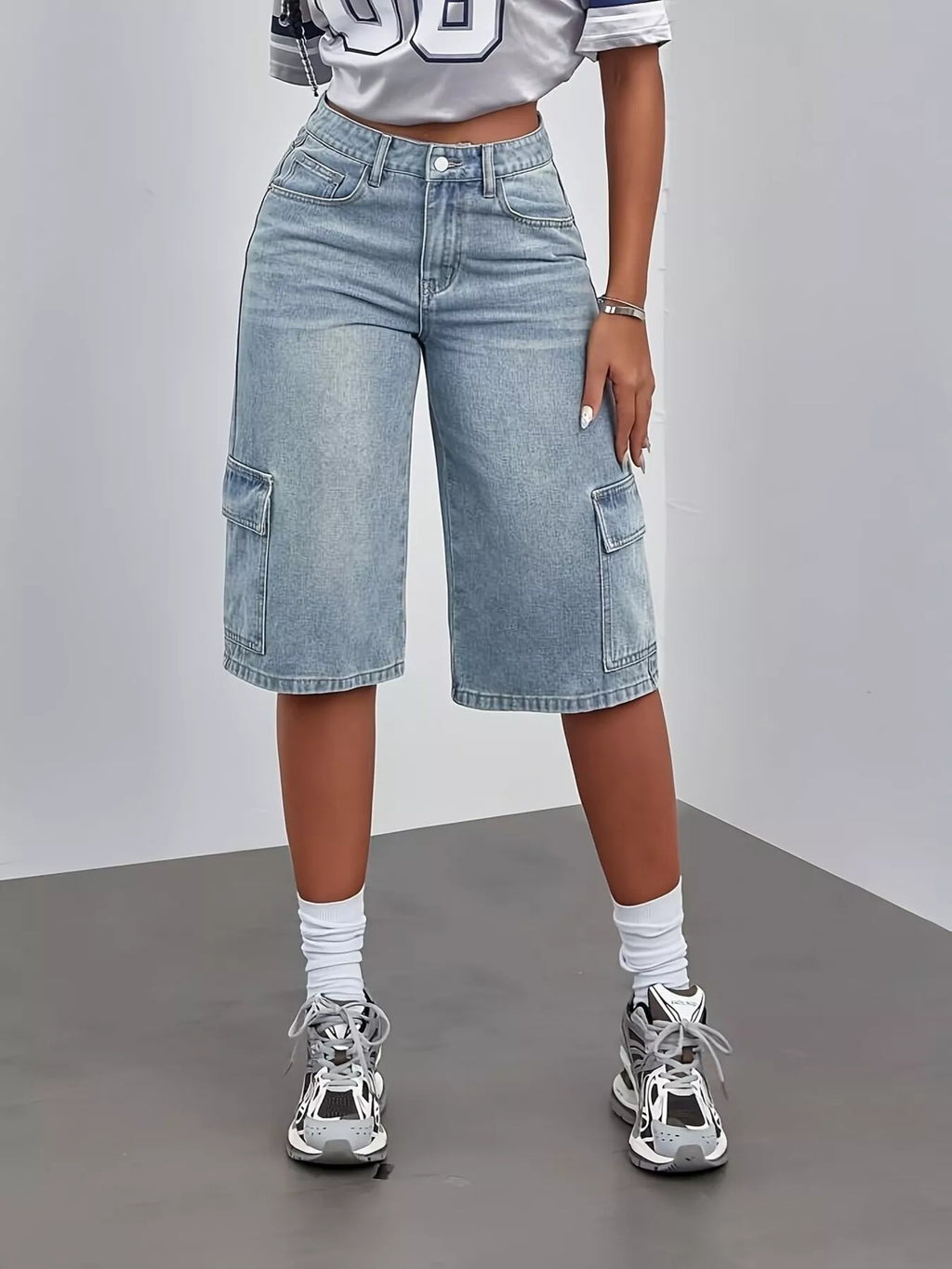 High Waist Denim Shorts