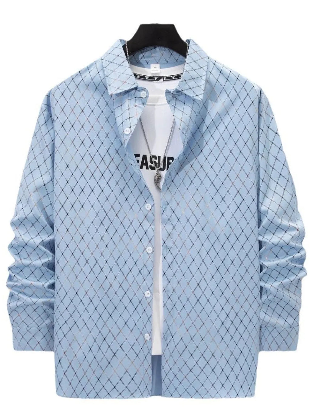 Men's Full Size Button Up Long Sleeve Shirt Plus Size