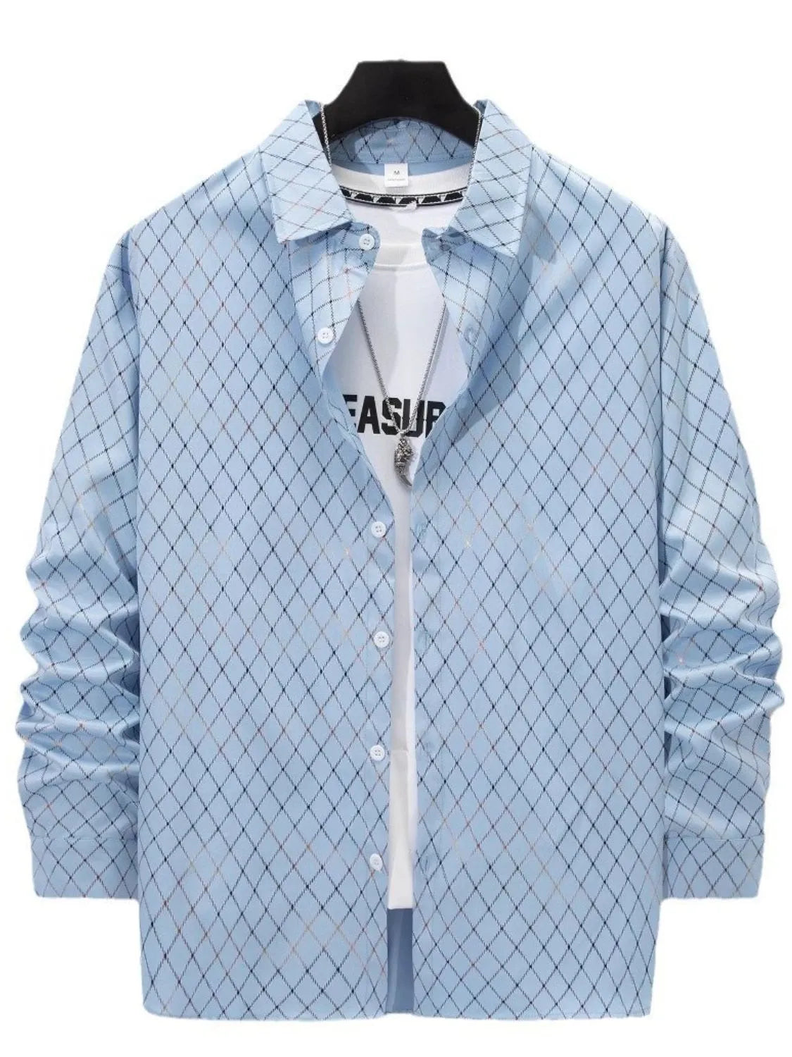 Men's Full Size Button Up Long Sleeve Shirt Plus Size