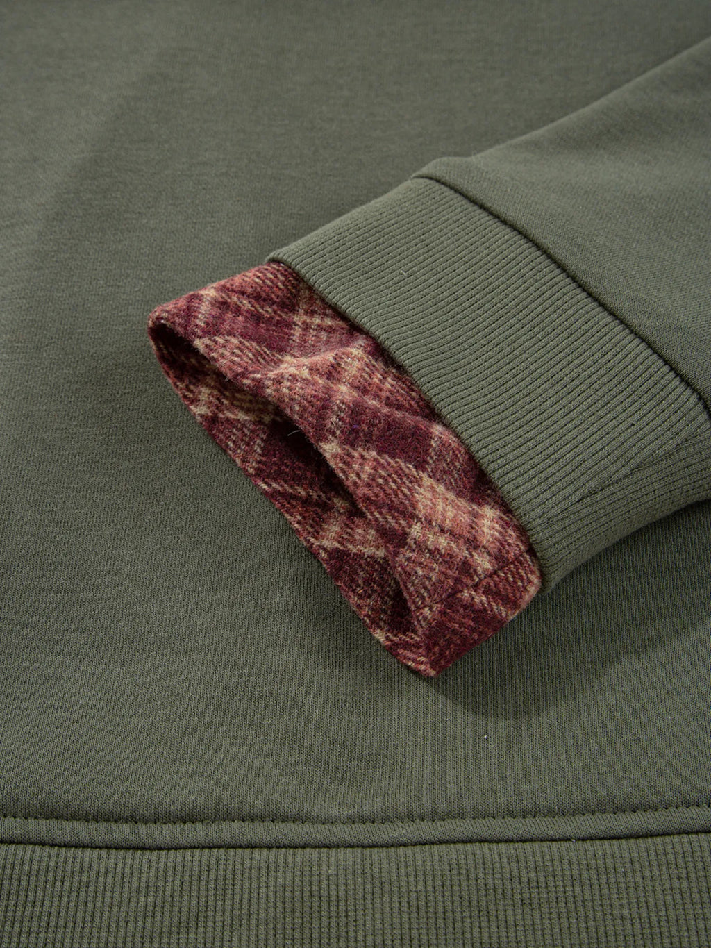 Plaid Patchwork Drop Shoulder Sweatshirt