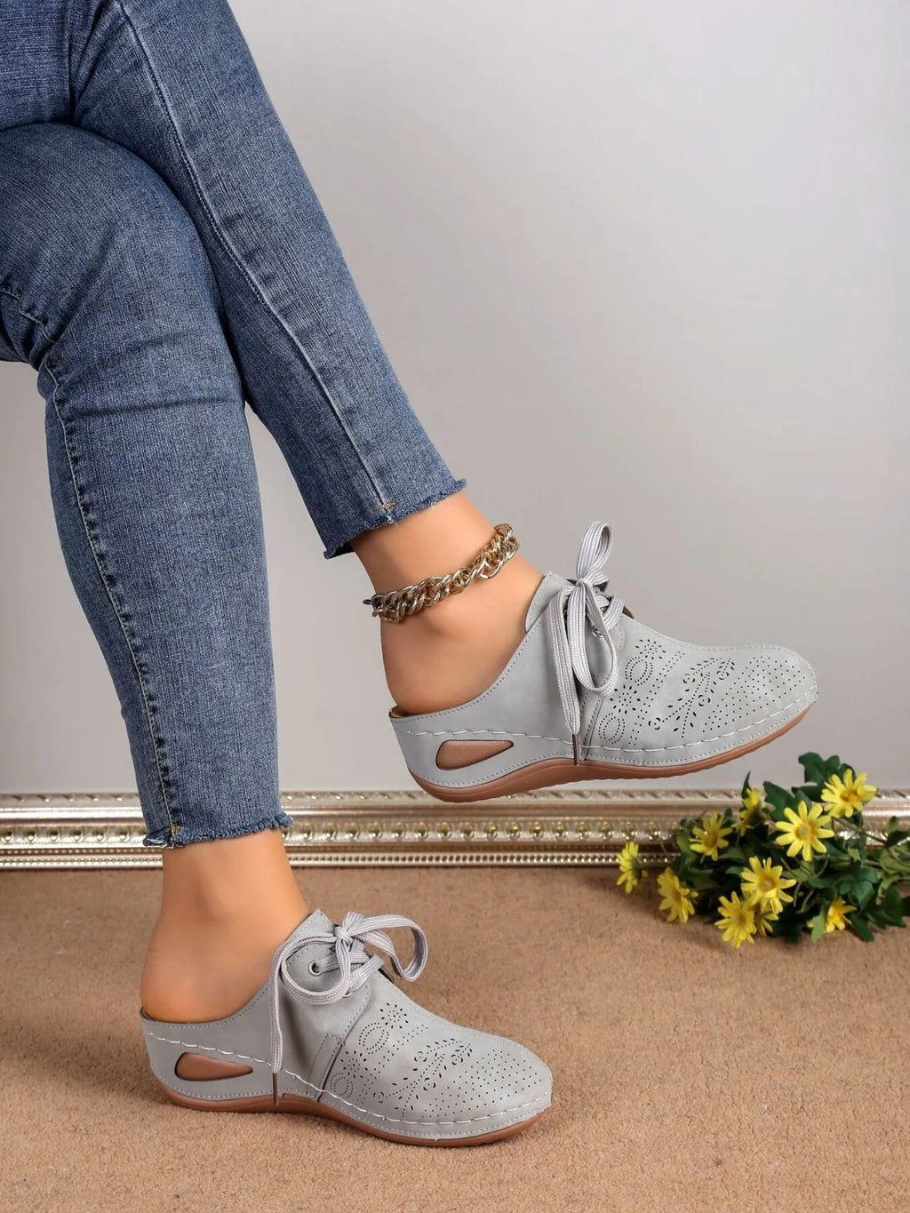Breathable Lace-Up Slip-Ons
