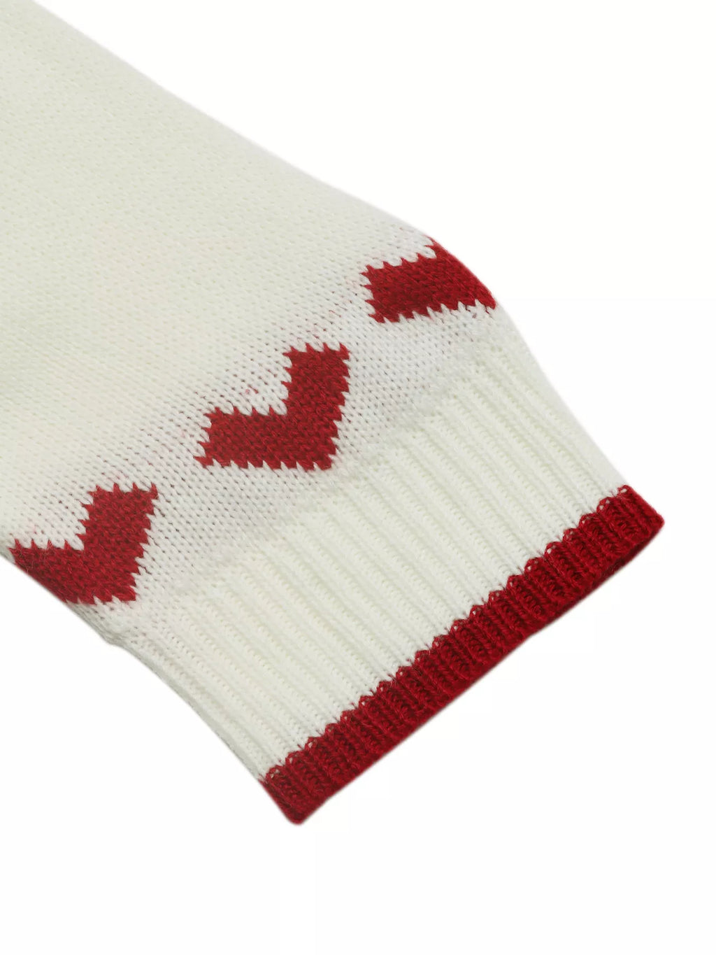 Heart Pattern Dropped Shoulder Sweater