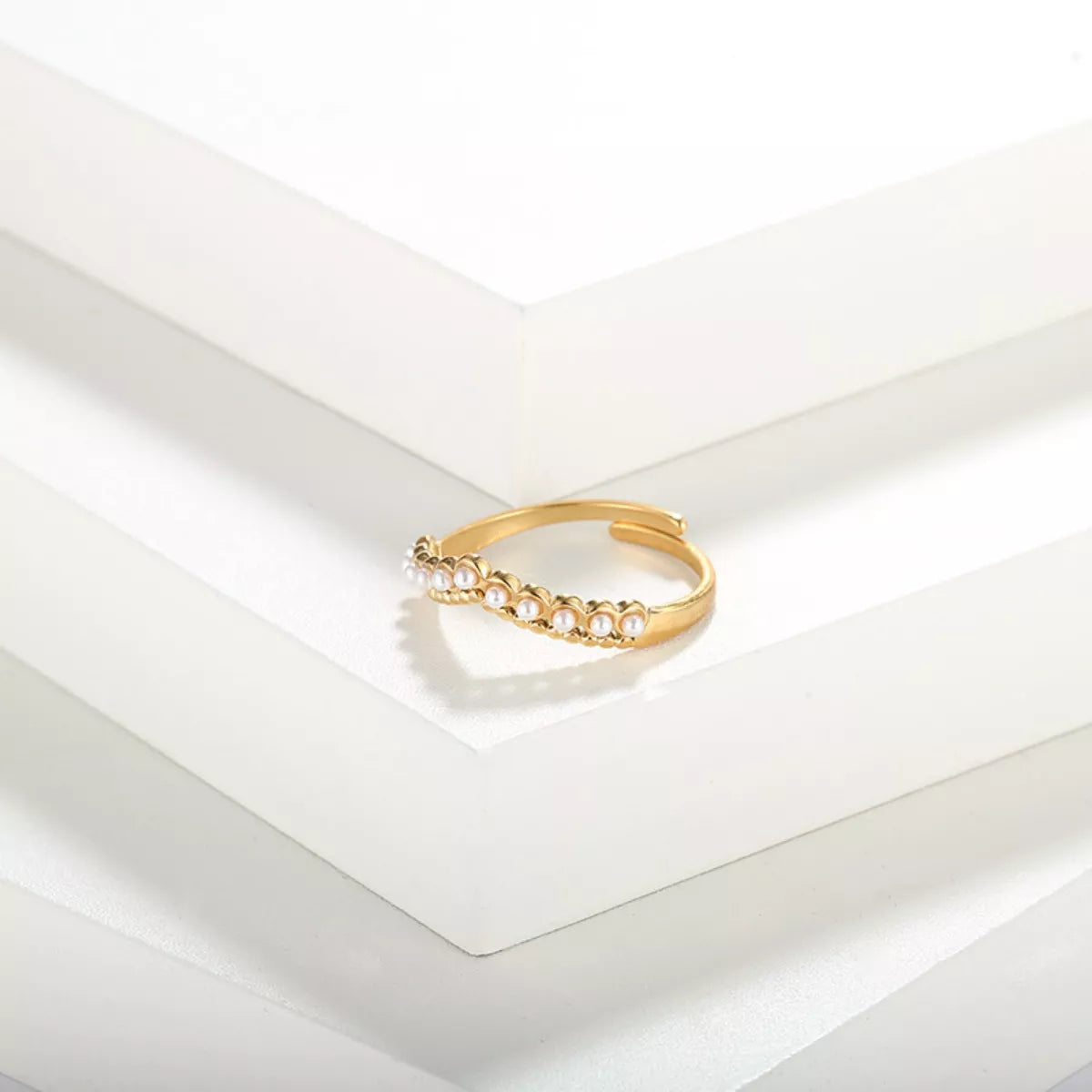 Pearl Embellished Adjustable Ring