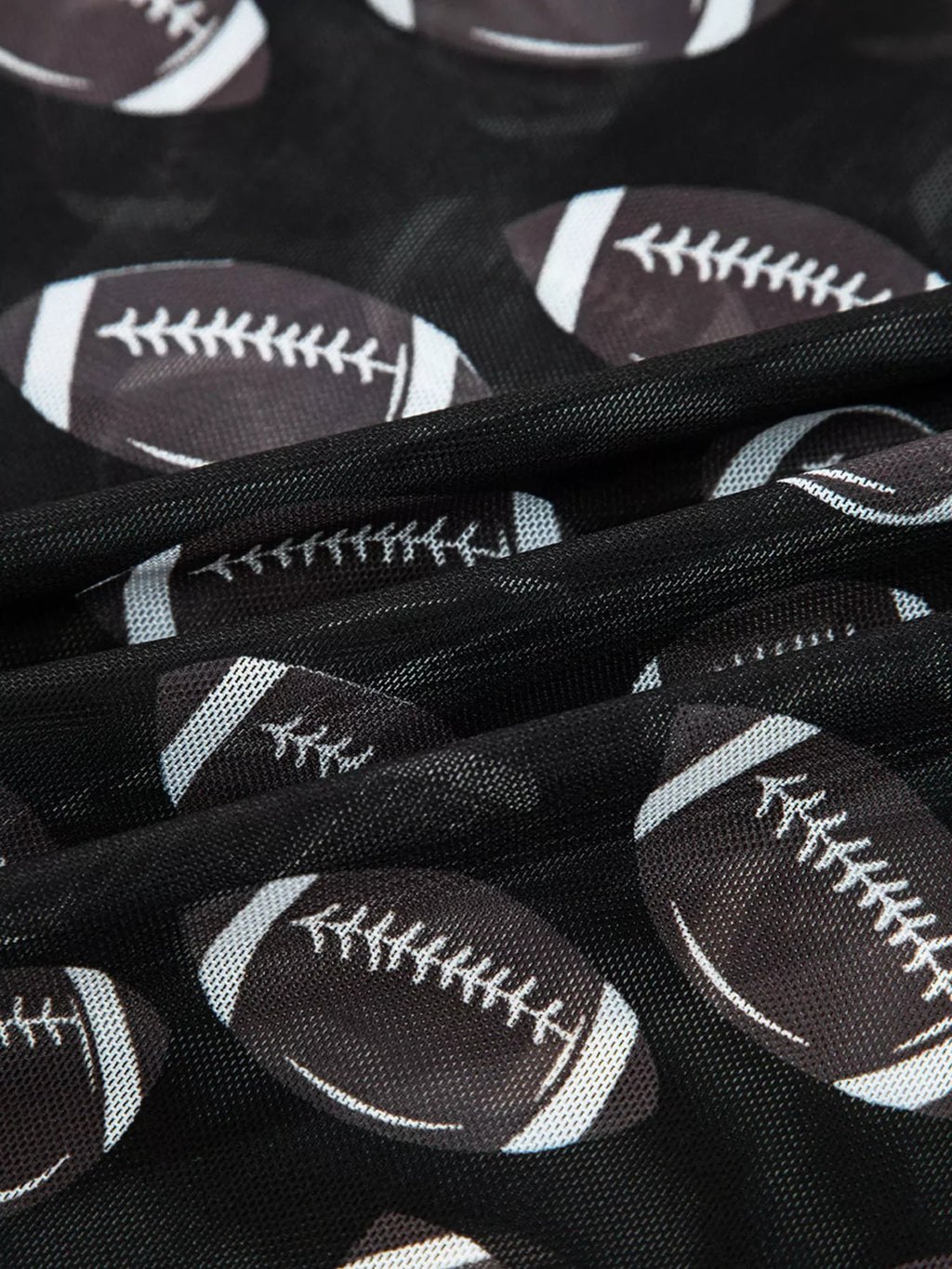 Game Day Mesh Sheer Long Sleeve Top