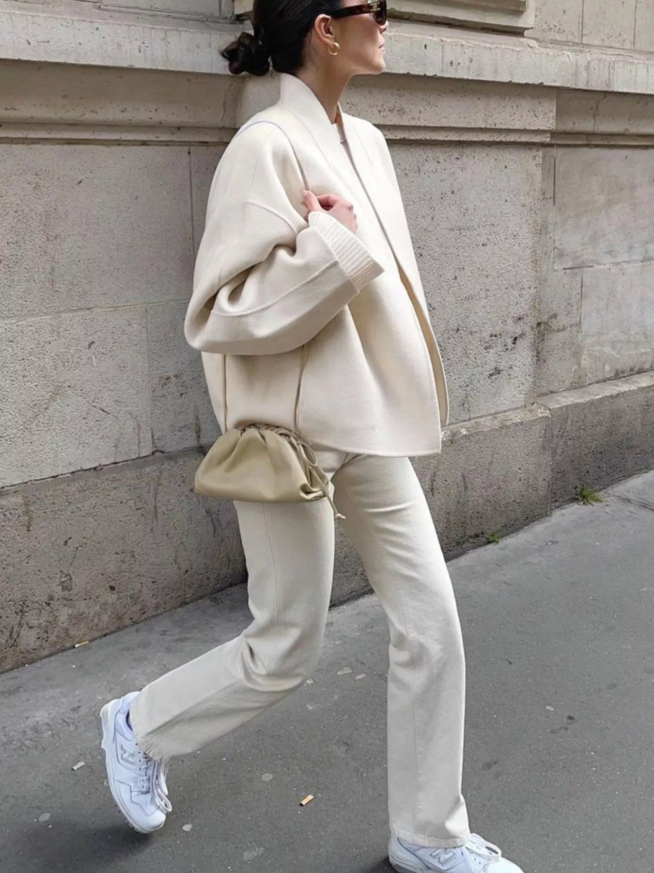 Open Front Dropped Shoulder Outerwear