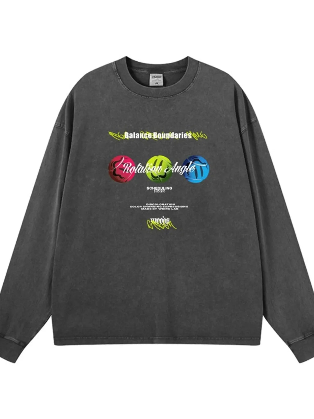 Men's Graphic Round Neck Long Sleeve T-Shirt