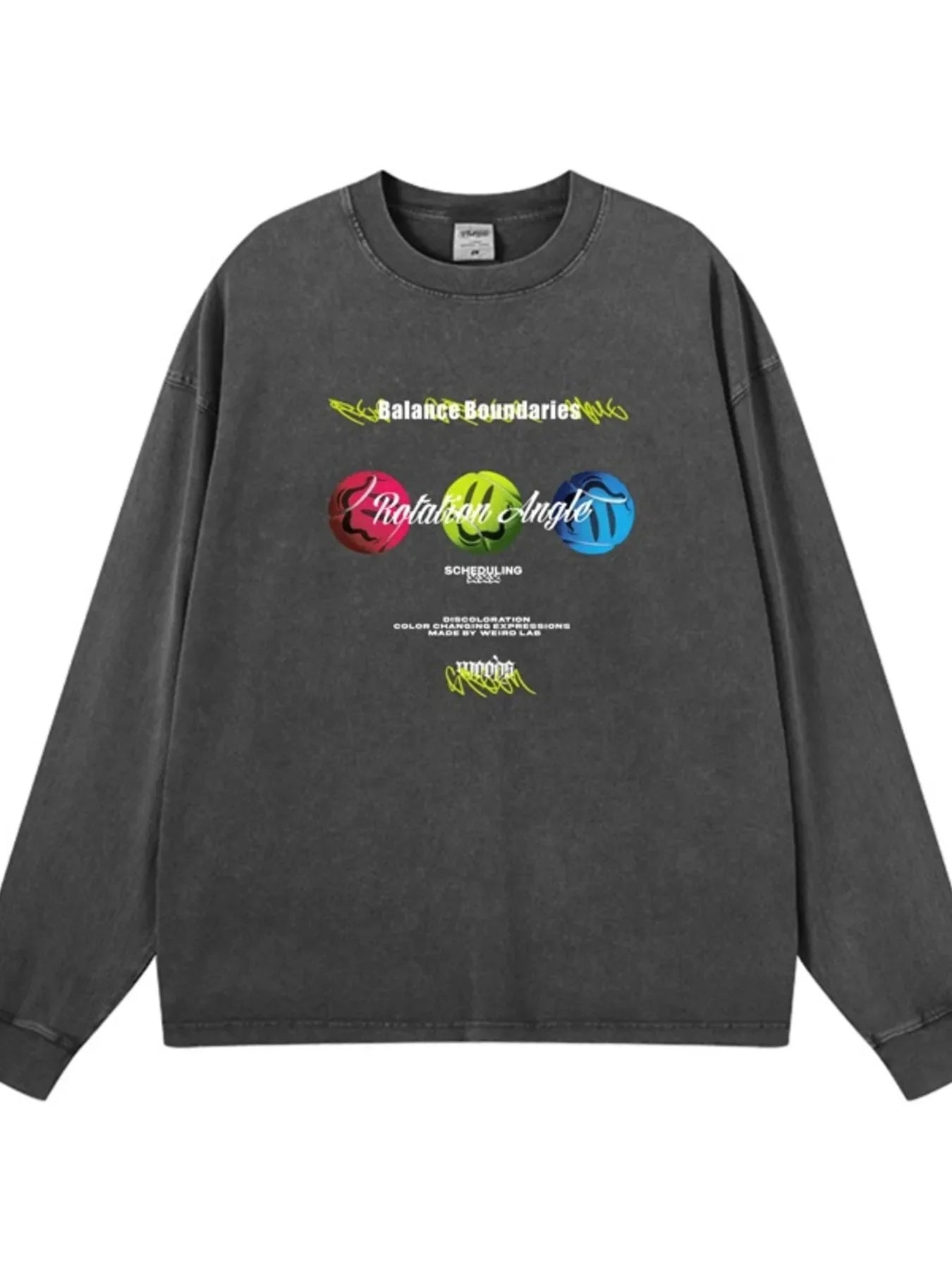 Men's Graphic Round Neck Long Sleeve T-Shirt