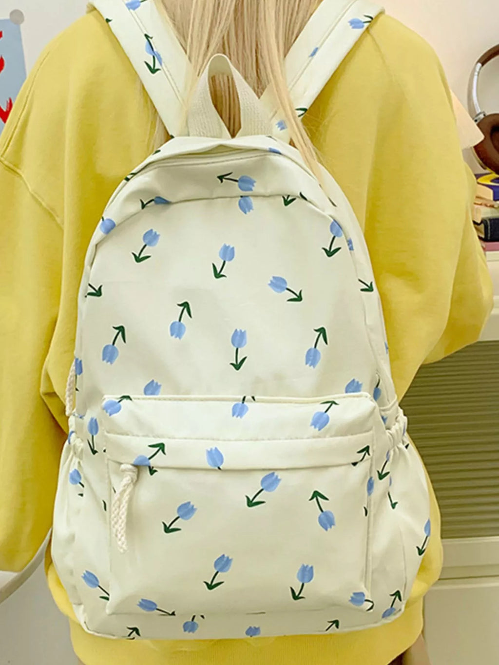 Floral Print Lightweight Backpack Bag