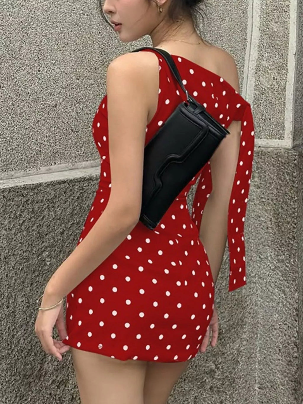 Polka Dot Sleeveless Mini Dress with Bow Accents