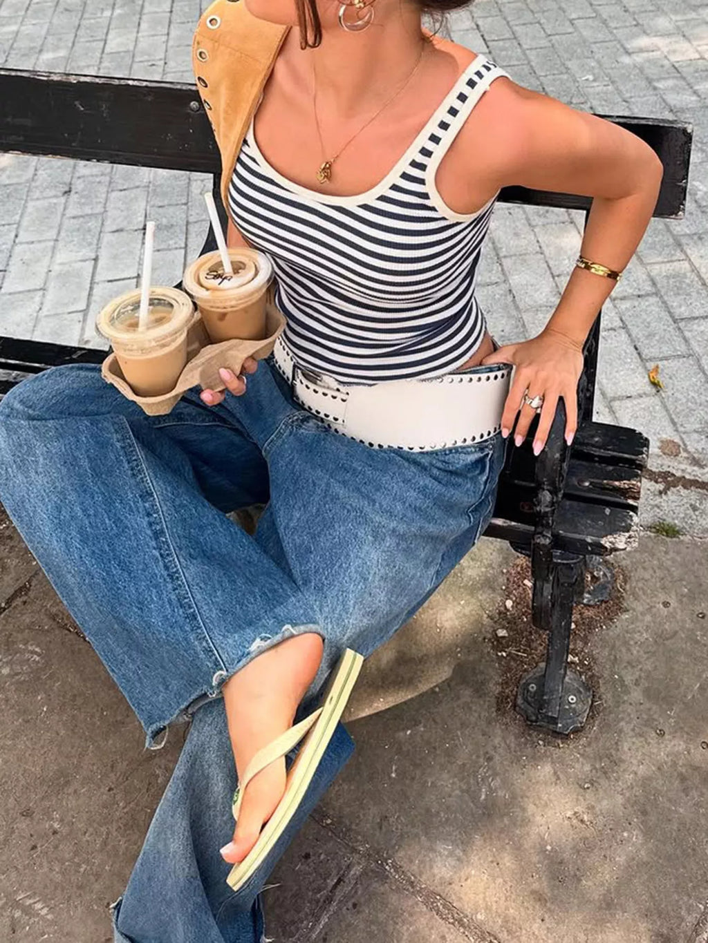 Striped Scoop Neck Tank