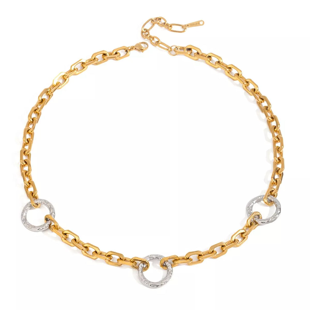 Stainless Steel Chain Link Circle Necklace